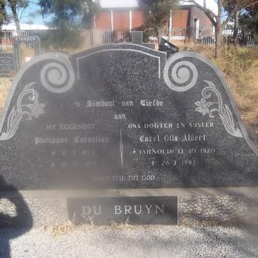 BRUYN Philippus Cornelius, du 1924-? :: ARNOLD Carel Otto Albert 1920-1987
