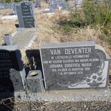 DEVENTER Johanna Dorothea Maria, van nee VILJOEN 1906-1970