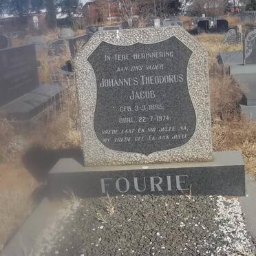FOURIE Johannes Theodorus Jacob 1895-1974