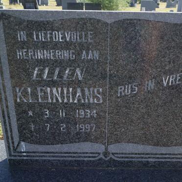 KLEINHANS Ellen 1934-1997