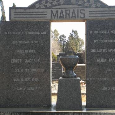 MARAIS Ernst Jacobus 1896-1969 &amp; Alida Magrieta RAS 1896-1959