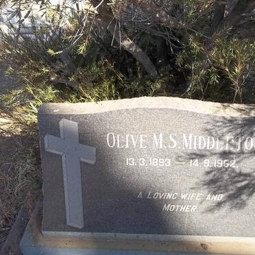 MIDDLETON Olive M.S. 1893-1962