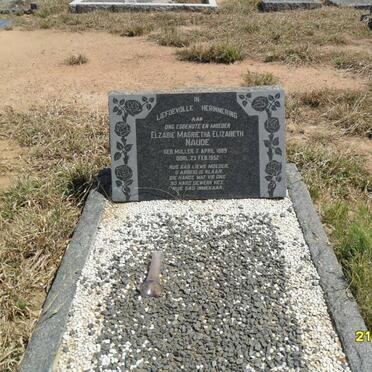 NAUDE Elzabie Magrietha Elizabeth nee MULLER 1889-1952
