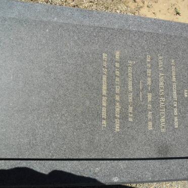 RAUTENBACH Johan Andreas 1892-1955 &amp; Elizabeth Johanna Susanna 1893-1973 :: RAUTENBACH Johan A. -1947