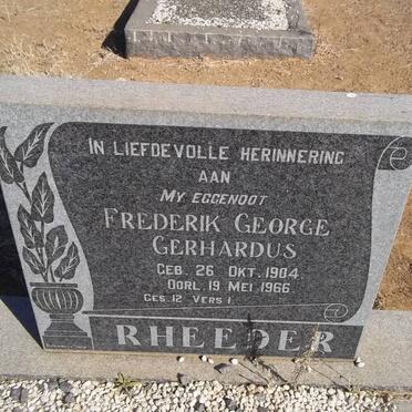 RHEEDER Frederik George Gerhardus 1904-1966