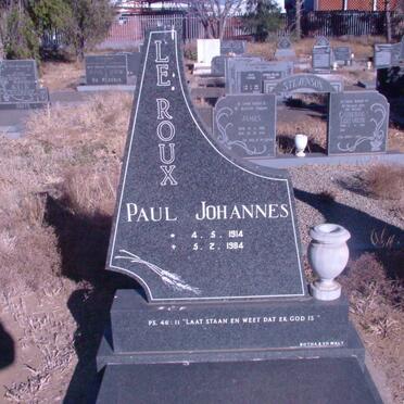 ROUX Paul Johannes, le 1914-1984