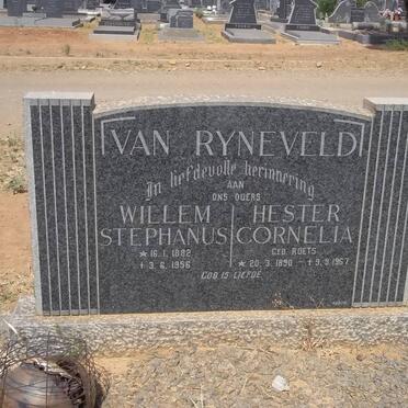RYNEVELD Willem Stephanus, van 1882-1956 &amp; Hester Cornelia ROETS 1890-1967