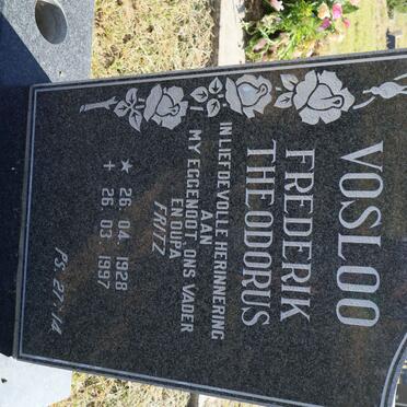 VOSLOO Frederik Theodorus 1928-1997