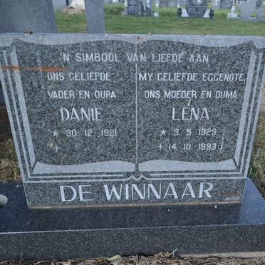 WINNAAR Danie, de 1921- &amp; Lena 1929-1993