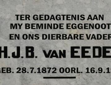 EEDEN H.J.B., van 1872-1929