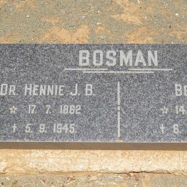 BOSMAN Hennie J.B. 1862-1945 &amp; Bets 1871-1946