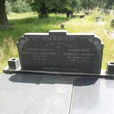 ANDERSON Hercules Johannes 1907-1971 &amp; Adriana Josina JOUBERT 1913-1979