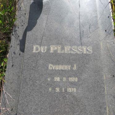 PLESSIS Gysbert J., du 1920-1978