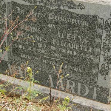 AARDT Frans Johannes, van 1909-1959 &amp; Aletta Elizabetta GOUWS 1916-
