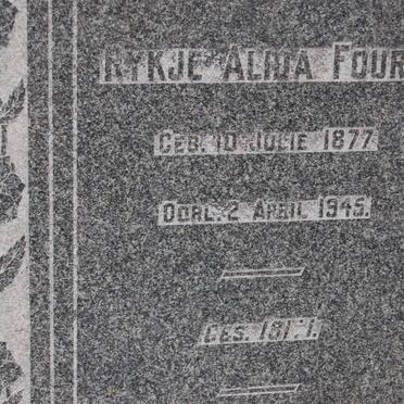 FOURIE Rykje Alida 1877-1945