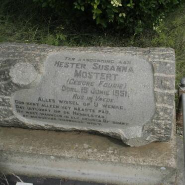 MOSTERT Hester Susanna nee FOURIE -1951
