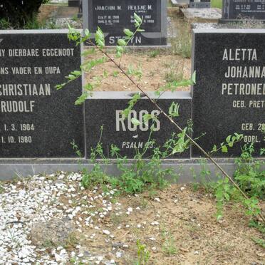 ROOS Christiaan Rudolf 1904-1980 &amp; Aletta Johanna Petronella PRETORIUS 1911-