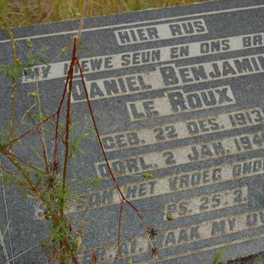 ROUX Daniel Benjamin, le 1913-1940