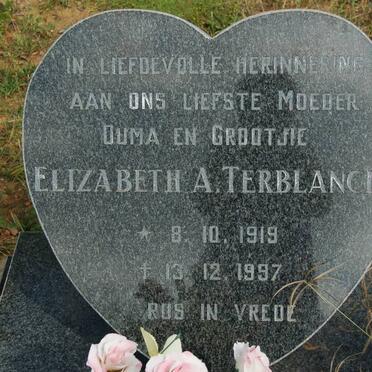 TERBLANCHE Elizabeth A. 1919-1997