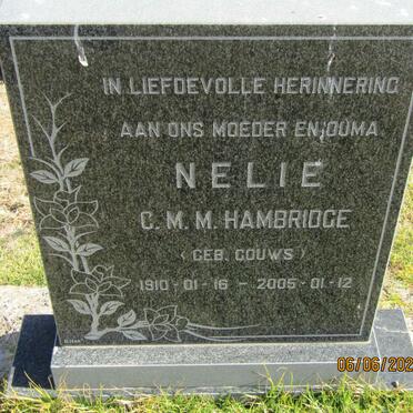 HAMBRIDGE C.M.M. nee GOUWS 1910-2005