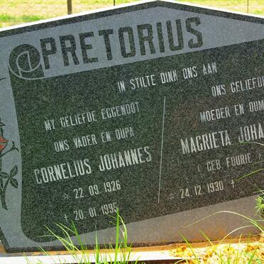 PRETORIUS Cornelius Johannes 1926-1995 &amp; Magrieta Johanna FOURIE 1930-