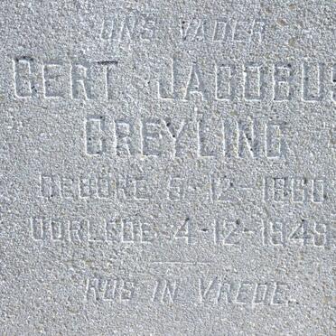 GREYLING Gert Jacobus 1860-1949