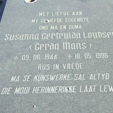 LOUBSER Susanna Gertruida 1944-1996