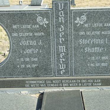 MERWE Jozua J. van der 1948-1992 &amp; Stofelina I. 1956-1992
