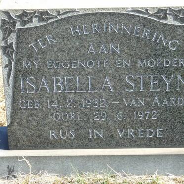 STEYN Isabella nee van AARDT 1932-1972