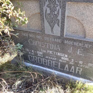 GROBBELAAR Christina J.E. nee PIETERSEN 1882-1959