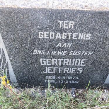 JEFFRIES Gertrude 1879-1951