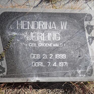 JERLING Hendrina W. nee GROENEWALD 1899-1971