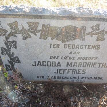 JEFFRIES Jacoba Margrietha nee LABUSCHAGNE 1856-1926