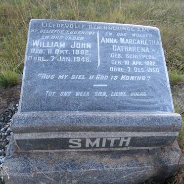 SMITH William John 1882-1946 &amp; Anna Margaretha Catharena SCHEEPERS 1882-1950