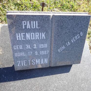 ZIETSMAN Paul Hendrik 1910-1987