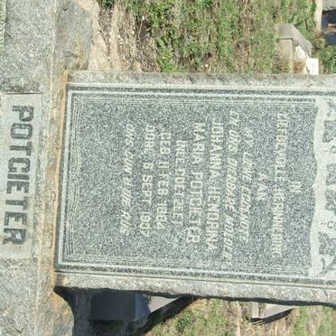 POTGIETER Johanna Hendrina Maria nee COETZEE 1884-1937