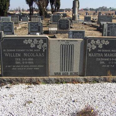 MERWE Willem Nicolaas, van der 1896-1959 &amp; Wilhelmina Margrietha SNYMAN 1898-1985