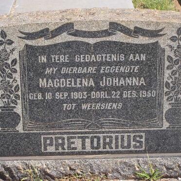PRETORIUS Magdalena Johanna 1903-1950