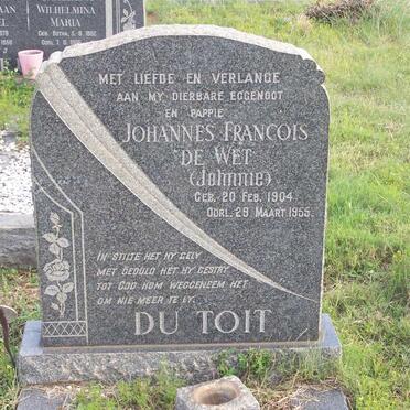 TOIT Johannes Francois de Wet, du 1904-1955