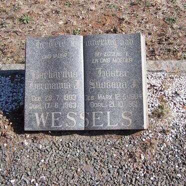 WESSELS Bernardus Hermanus J. 1903-1963 &amp; Hester Susanna J. MARX 1904-1961