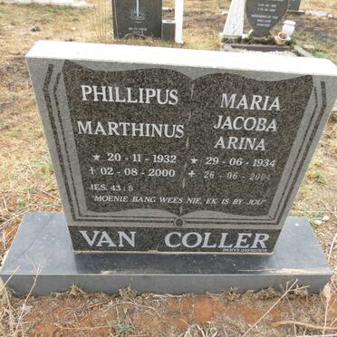 COLLER Phillipus Marthinus, van 1932-2000 & Maria Jacoba Arina 1934-2004