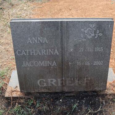 GREEF Anna Catharina Jacomina 1915-2002