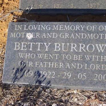 BURROWS Frank 1921-1977 &amp; Betty 1922-2003 