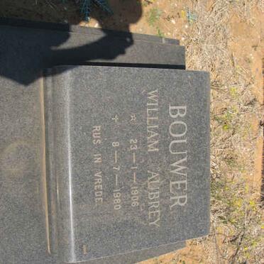 BOUWER William Aubrey 1906-1980 &amp; Annie Dorothea VORSTER 1909-1992