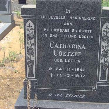 COETZEE Catharina nee LÖTTER 1943-1967