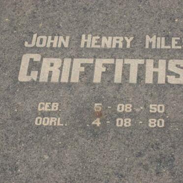 GRIFFITHS John Henry Miles 1950-1980
