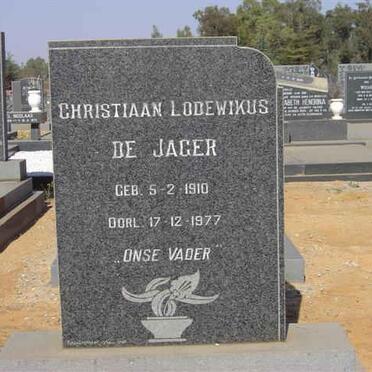 JAGER Christiaan Lodewikus, de 1910-1977