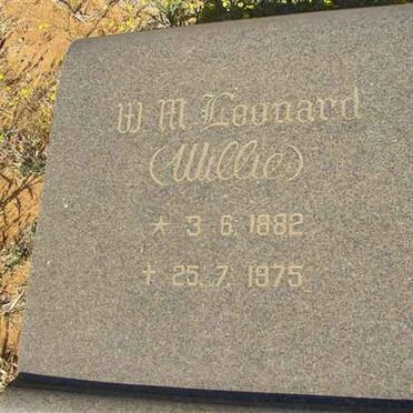 LEONARD W.M. 1882-1975