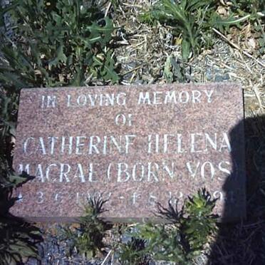 MACRAE Catherine Helena nee VOS 1907-1994