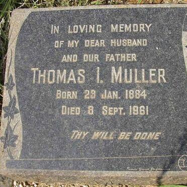 MULLER Thomas I. 1884-1961